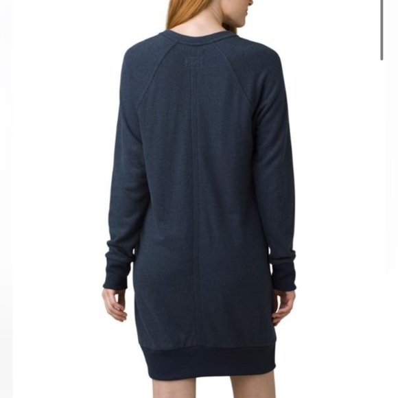 Prana Cozy Up Terry Dress Chunky Lace V-Neck Sz Small - Picture 4 of 9